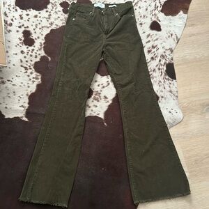 Women’s Green Corduroy Bootcut Jeans